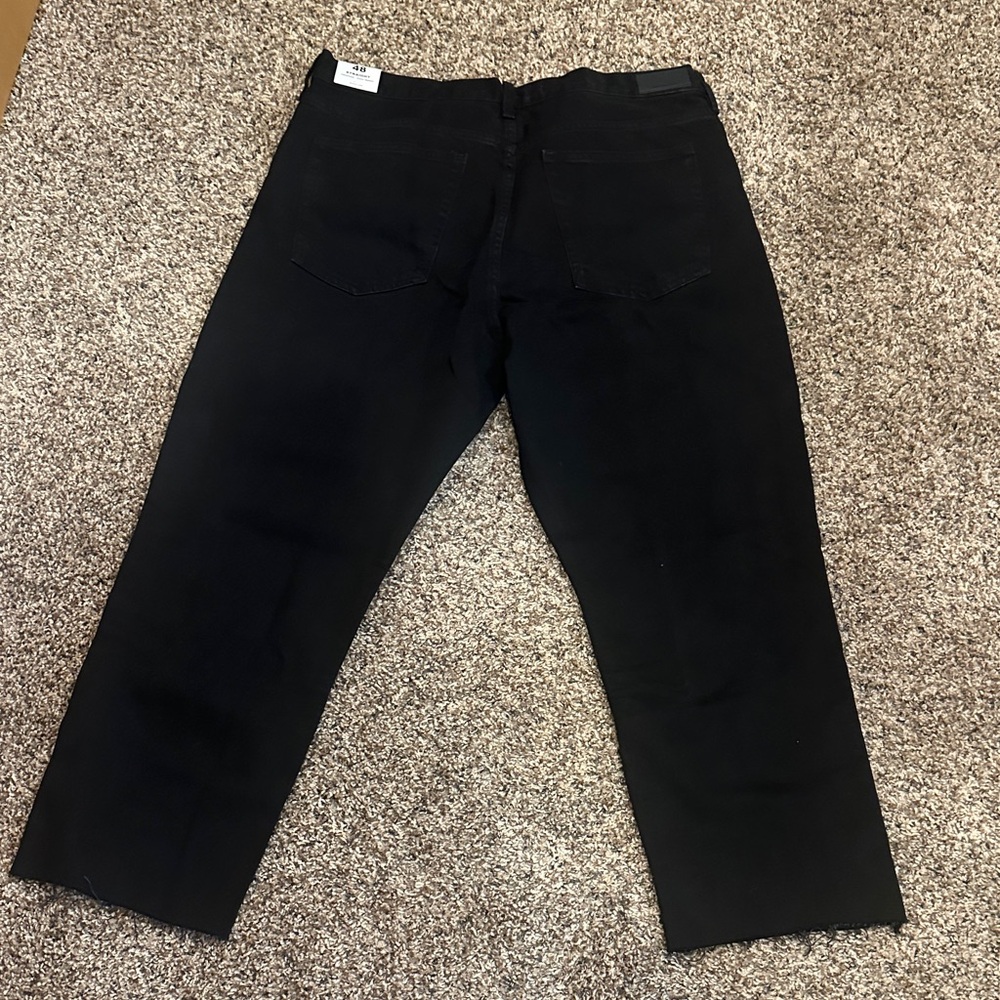 Mango Women's Elegant Black Straight Leg Jeans
